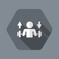 Gym training guide  - Vector web icon
