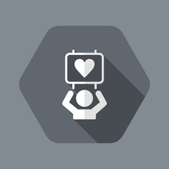 Demostration for peace and love - Vector web icon