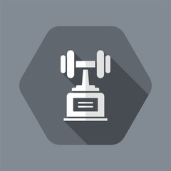 Bodybuilding cup - Vector web icon