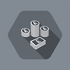 Earnings - Sterling - Vector web icon