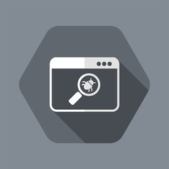 Virus find - Vector web icon