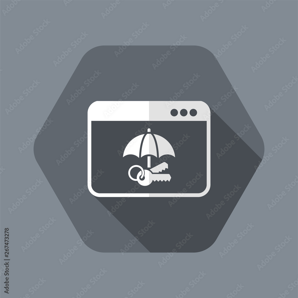 Poster protected access - vector web icon