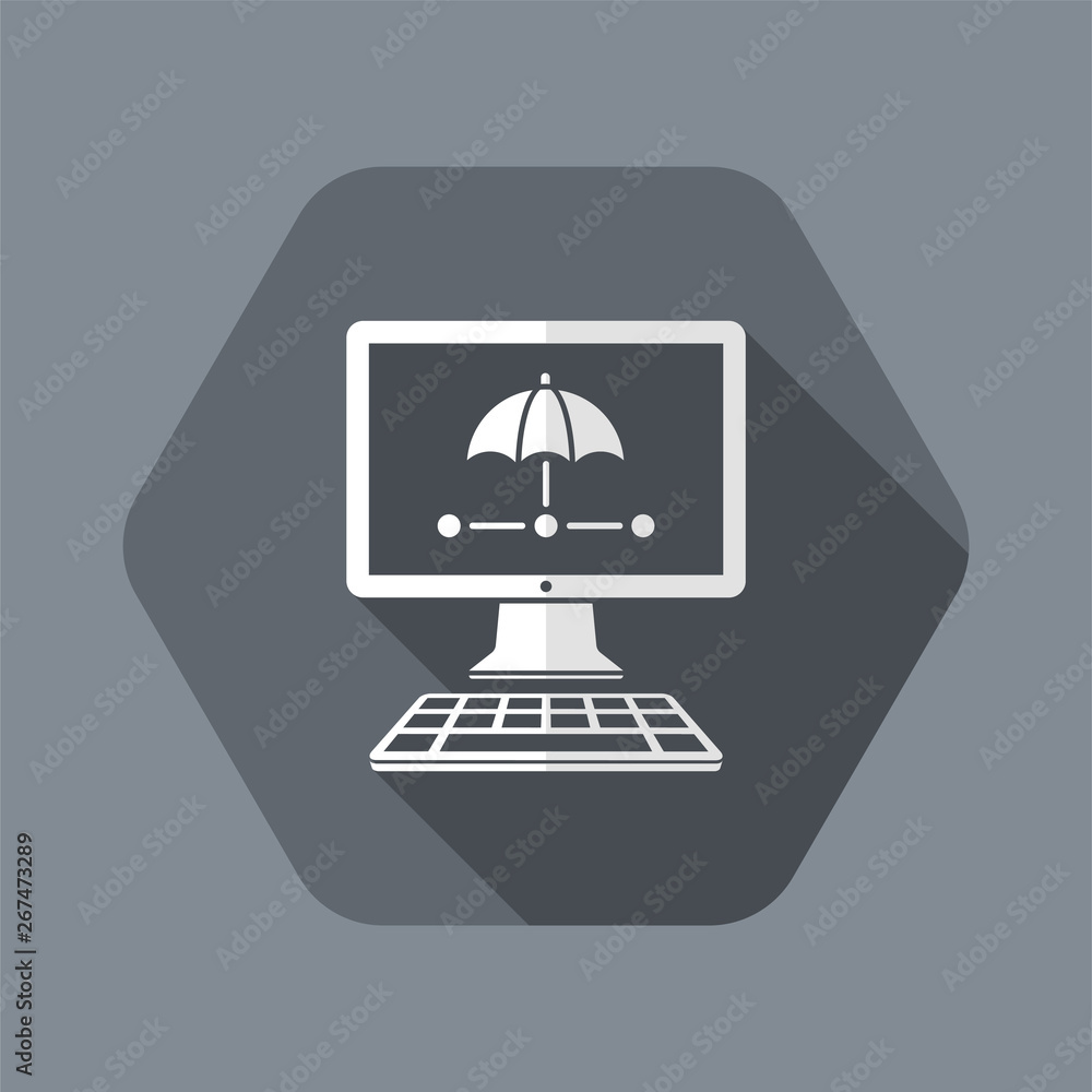 Poster network security - vector web icon