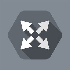 Full screen expand button - Vector flat icon