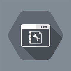 Assistance guide online - Vector flat icon