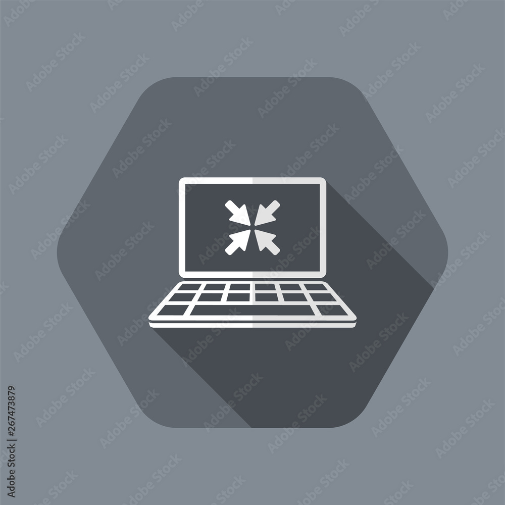 Poster resize button - vector flat icon