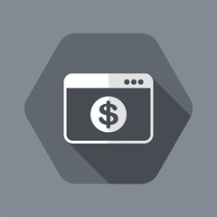 Dollar - Smart online banking services - Vector flat icon