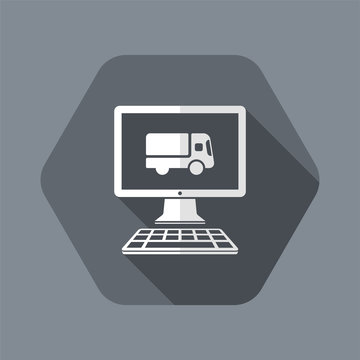Home delivery - Internet buy - Vector flat icon