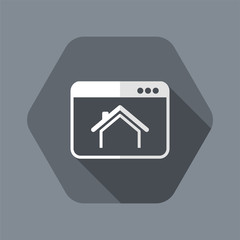 Real estate website - Vector flat icon