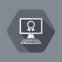 Top quality computer or application - Vector flat icon