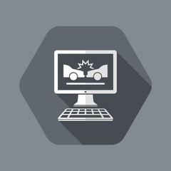 Car crash application - Vector flat icon