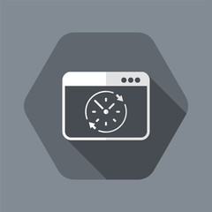 Full time web service - Vector flat icon