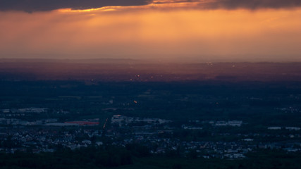 sunset over the black forest
