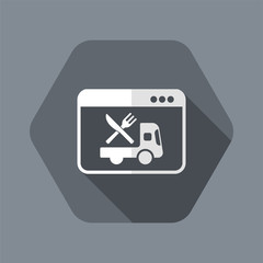 Online food shop - Delivery - Vector flat icon