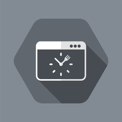 Full time web cooking services - Vector flat icon