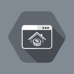 Real estate investment - Vector flat icon