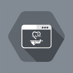 Online medical services - Vector flat icon