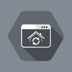 House renovation online services - Vector flat icon