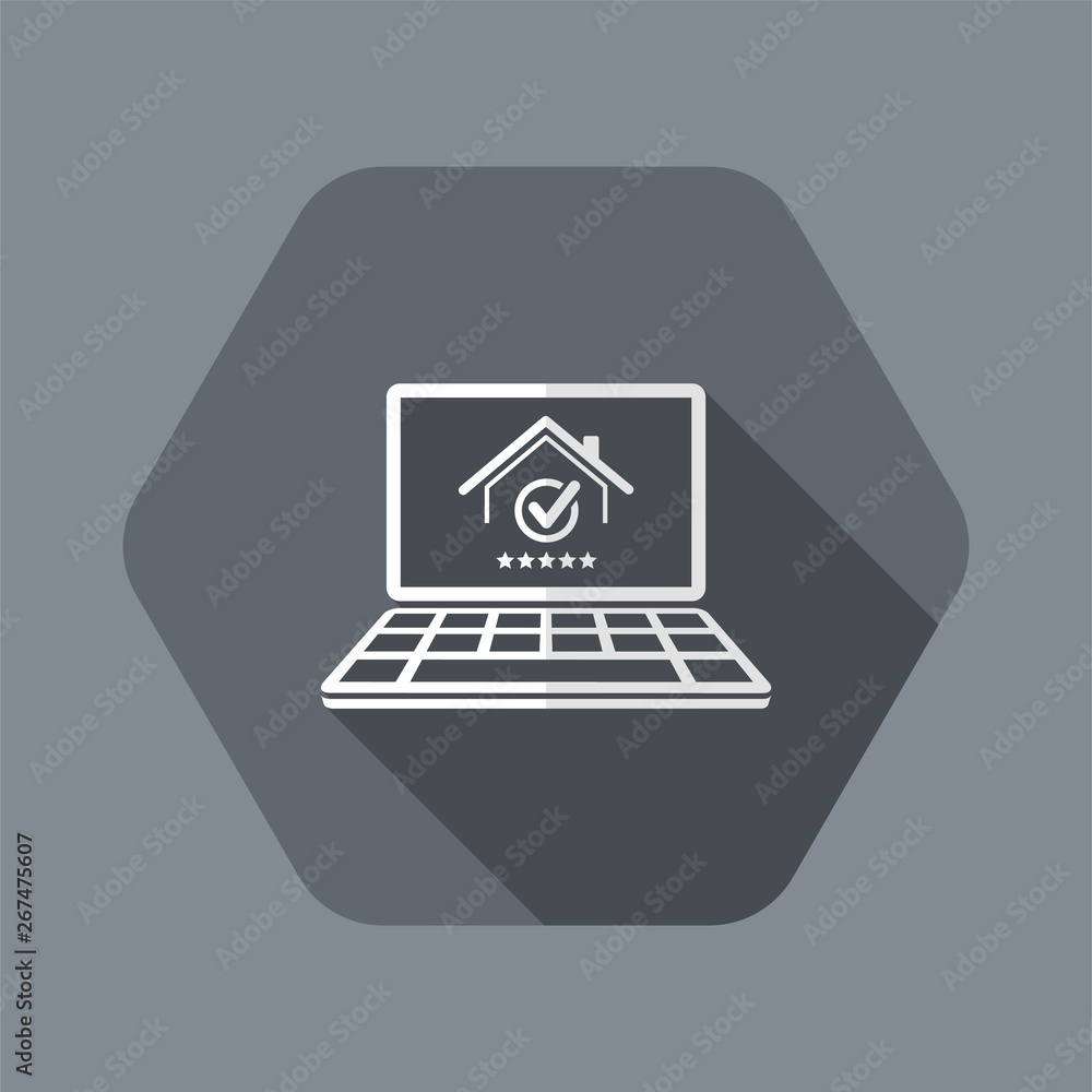 Aufkleber home top rating - vector icon for computer website or application