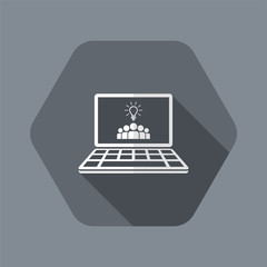 Teamwork ideas - Vector icon for computer website or application