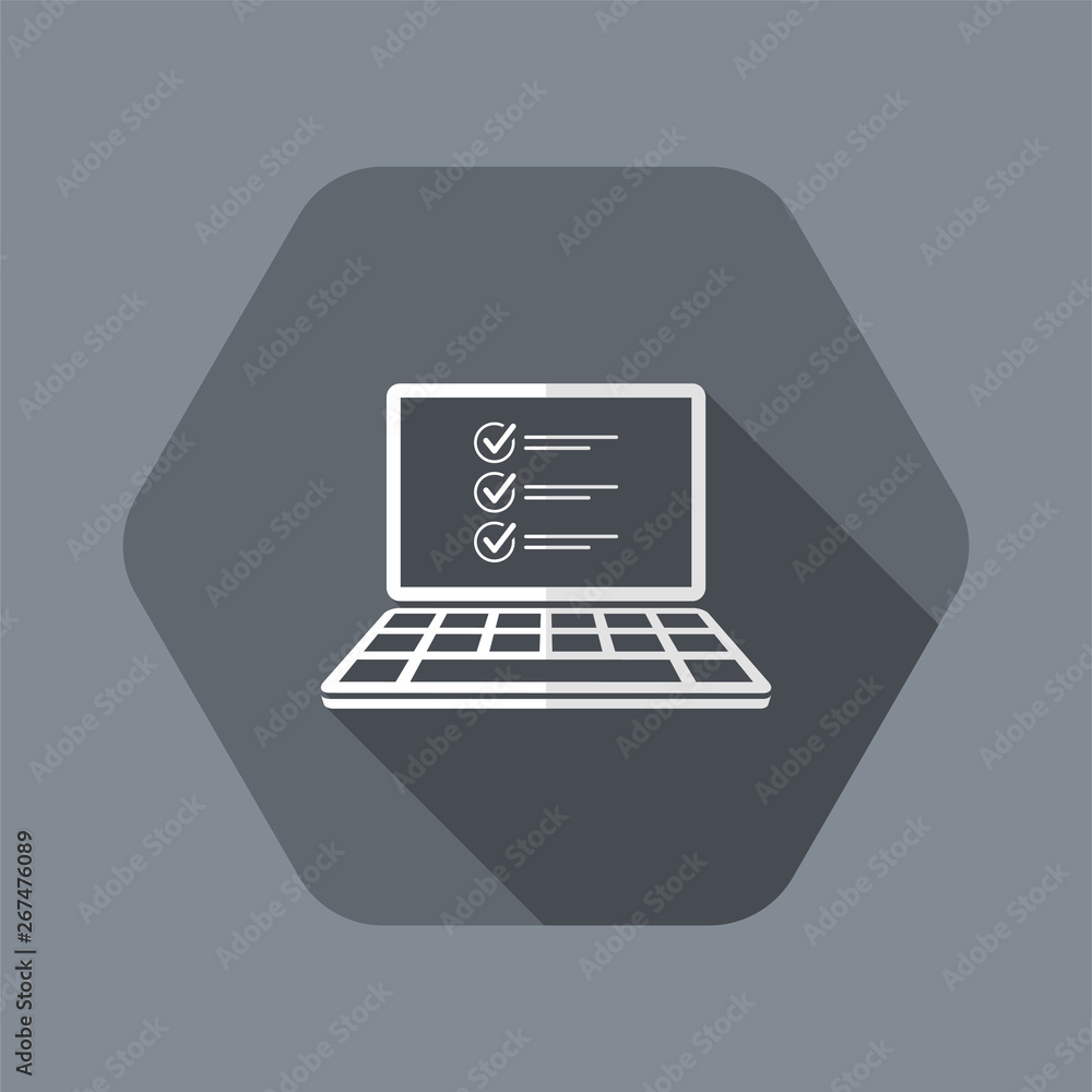 Poster checklist digital document - vector icon for computer website or application