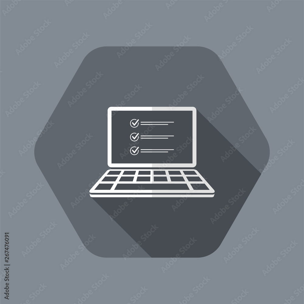 Poster checklist digital document - vector icon for computer website or application