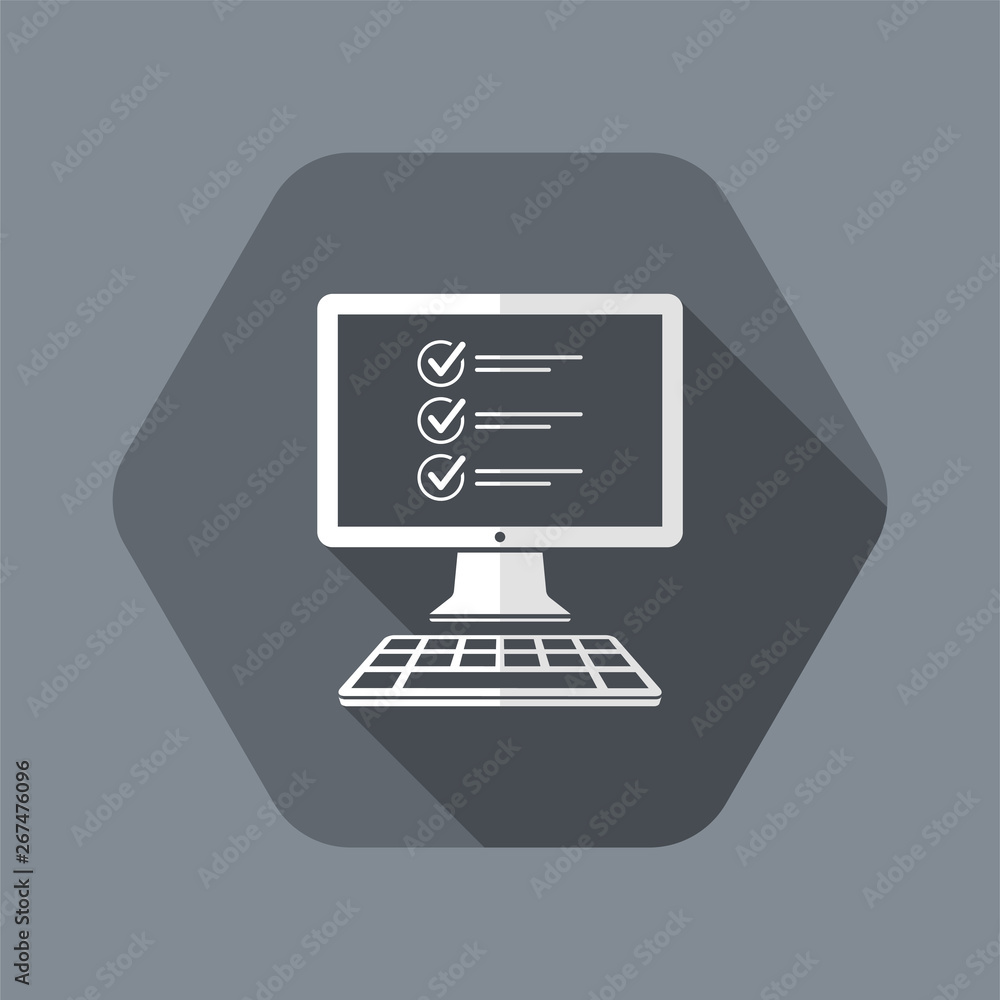 Poster checklist digital document - vector icon for computer website or application