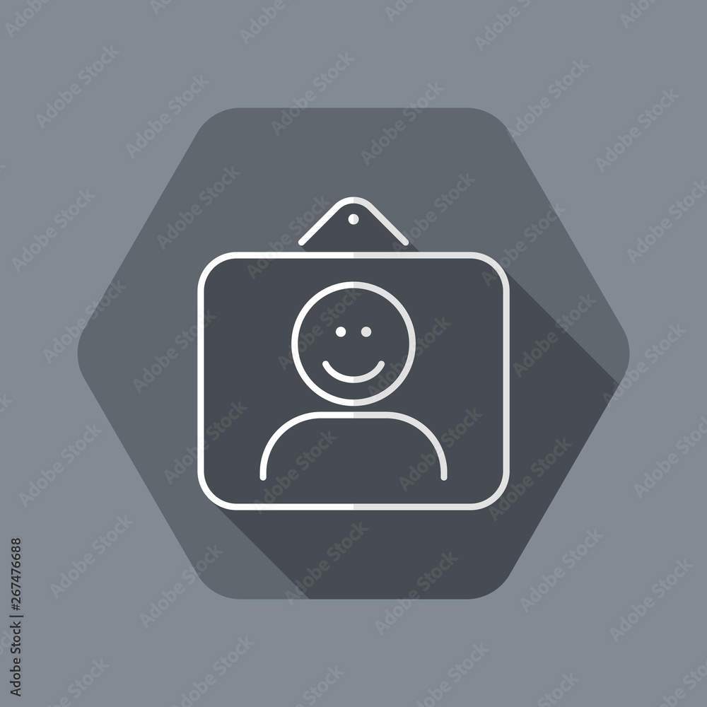 Poster smiling portrait icon - thin series