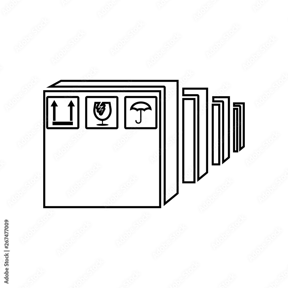 Poster postal boxes icon. element of logistic for mobile concept and web apps icon. outline, thin line icon