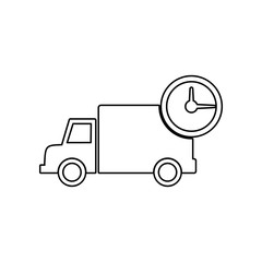 suv and watch icon. Element of Logistic for mobile concept and web apps icon. Outline, thin line icon for website design and development, app development