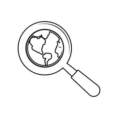 global search icon. Element of Logistic for mobile concept and web apps icon. Outline, thin line icon for website design and development, app development
