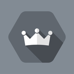 Royal crown. Flat, clean, minimal and isolated vector illustration with minimal and modern design.