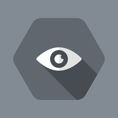 Eye icon. Flat, clean, minimal and isolated vector illustration with minimal and modern design.