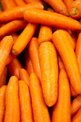 Carrots that are nutritious The background is a lot of carrots.