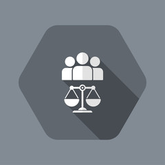 Legal equality concept icon