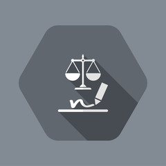 Legal signature concept icon