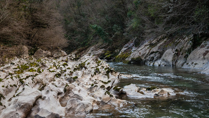 Gorges of the river Calore, Cilento, Felitto, Italy