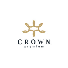 Vintage Creative Crown abstract Logo design vector template. Vintage Crown Logo Royal King Queen concept symbol Logotype concept icon. - Vector