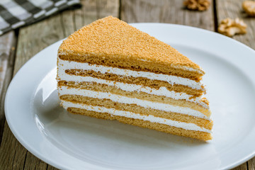a piece of honey cake
