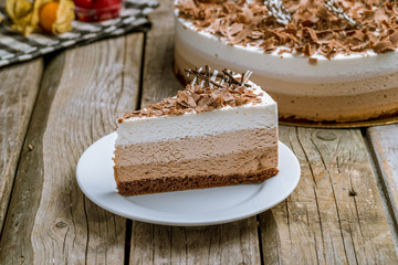 A piece of Cake, three of chocolate