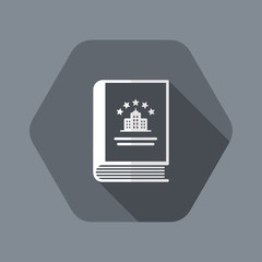 Luxury hotel book icon