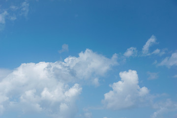 blue sky with white clouds on a sunny day