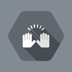 Hand gesture for forbidden access concept