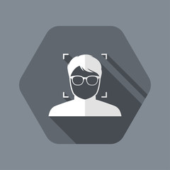 Facial recognition concept icon