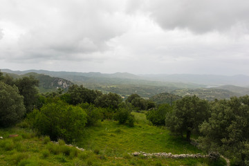 Obraz premium Beautiful Landscape of mountains and valleys in Rhodes