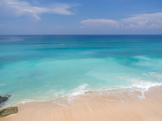 beach with waves in island of Bali 