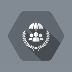 Obraz premium Human insurance protection icon