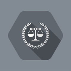 Institutional law symbol icon