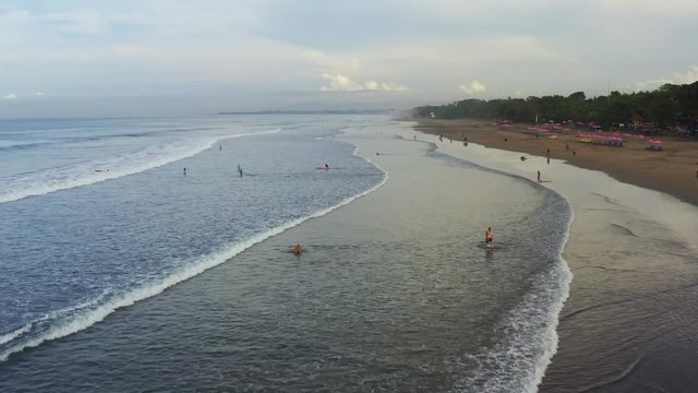 Aerial view of beach in Bali, Indonesia.
