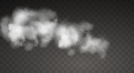 Fog or smoke, white cloud isolated transparent special effect.